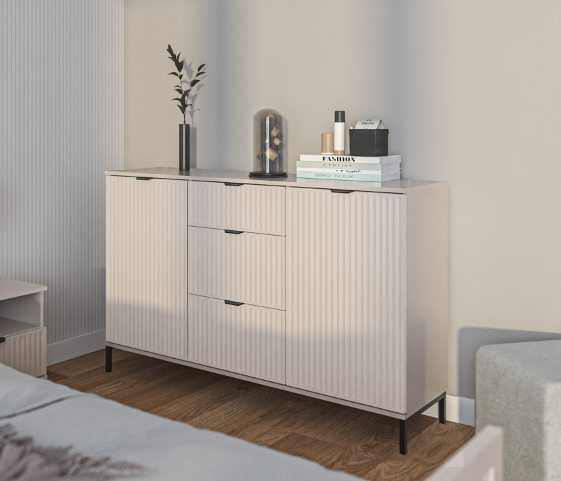 Комоды, Комод Турин СБ-3571 Кашемир серый/МДФ Кашемир