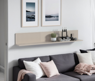 Полка Турин СБ-3569 Кашемир серый,МДФ Кашемир